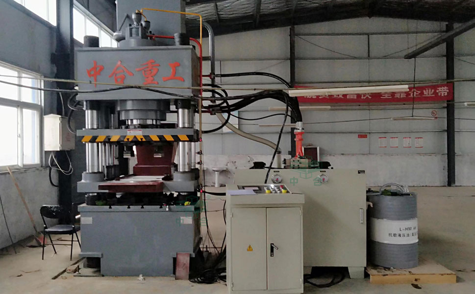 净水砖成型_净水剂粉末压型设备_500吨四梁四柱液压机